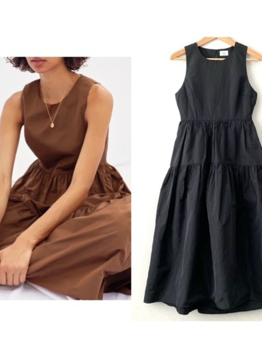 Aritzia Wilfred Mescal Midi Dress - Black - 2
